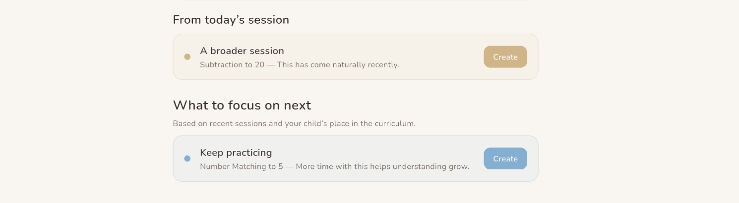 Beadwell actionable suggestions — turn insights into targeted practice missions